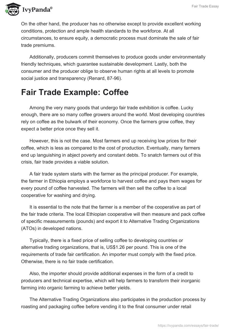 Fair Trade Essay. Page 3