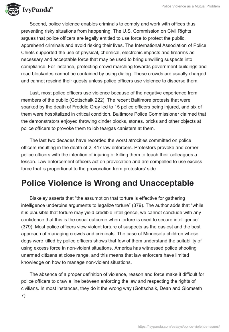 Police Violence as a Mutual Problem. Page 2
