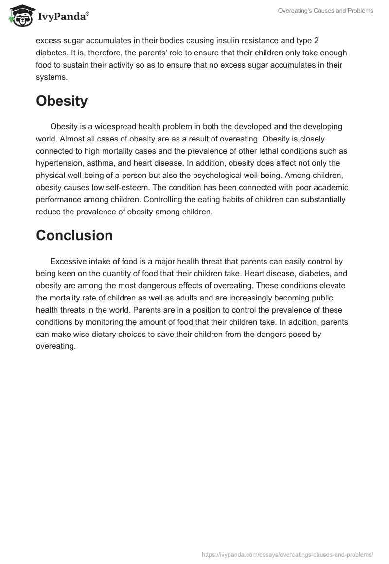 Overeating's Causes and Problems. Page 2