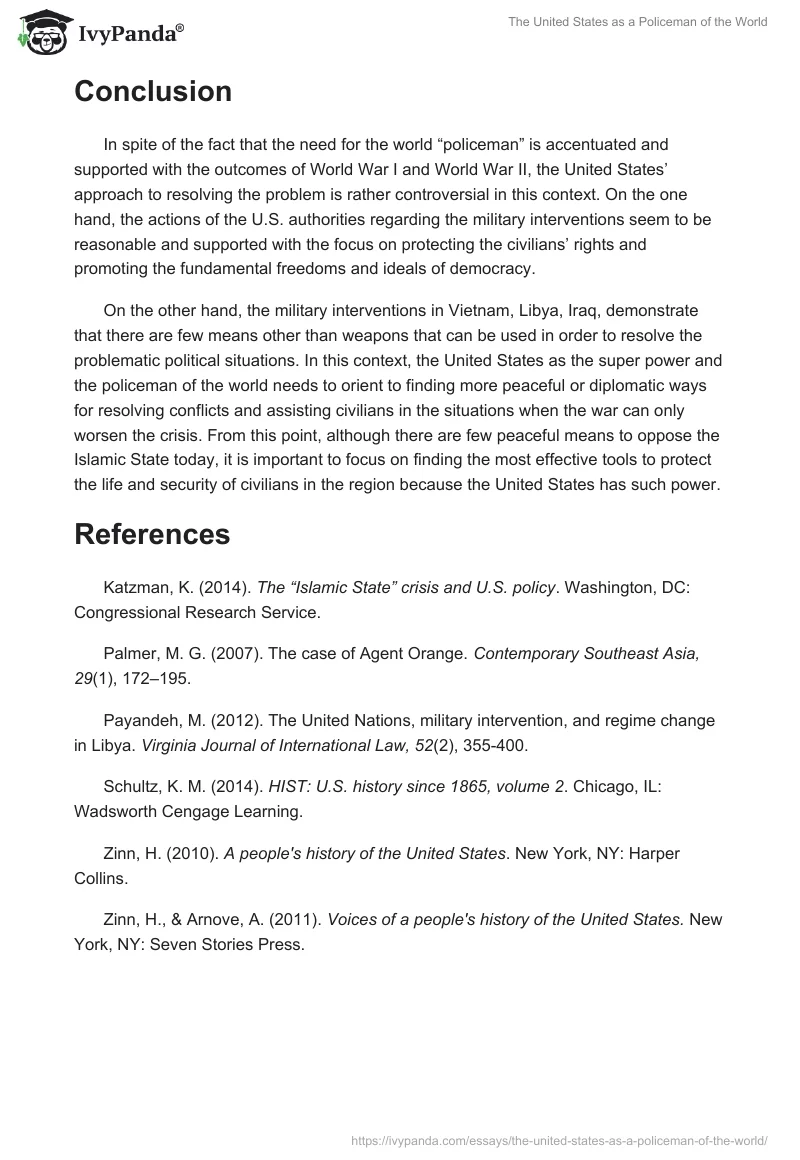 The United States as a Policeman of the World. Page 4