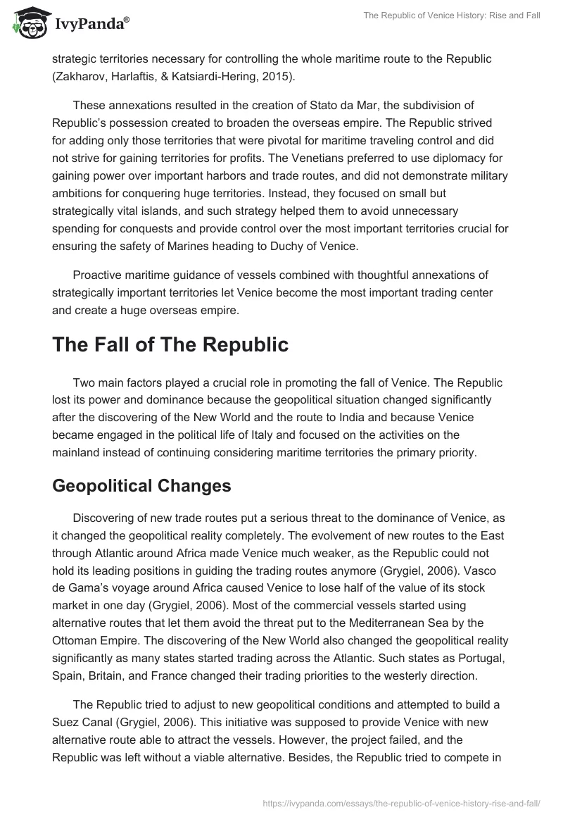 The Republic of Venice History: Rise and Fall. Page 4
