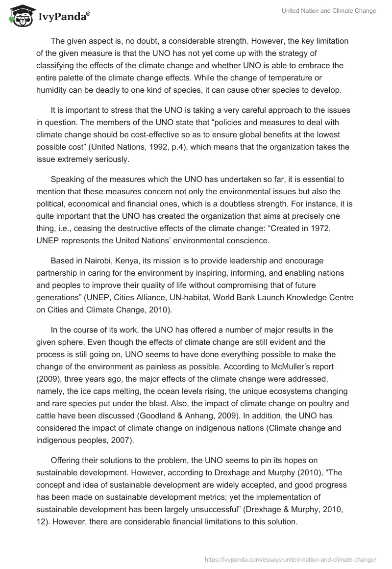 United Nation and Climate Change. Page 2