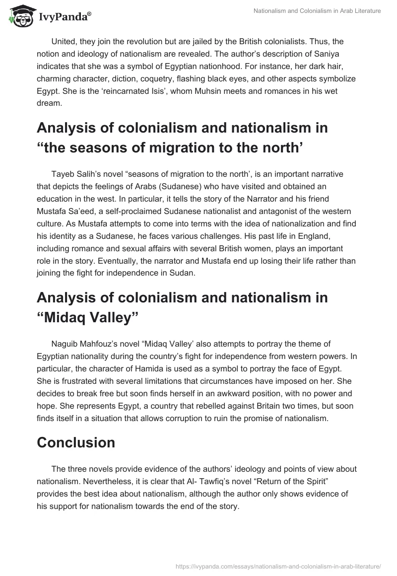 Nationalism and Colonialism in Arab Literature. Page 2