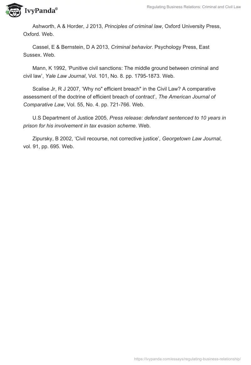Regulating Business Relations: Criminal and Civil Law. Page 4