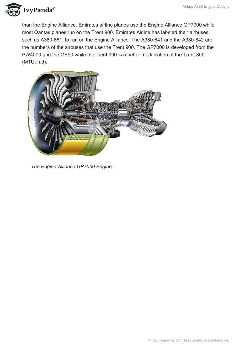 Airbus A380 Engine Options. Page 3
