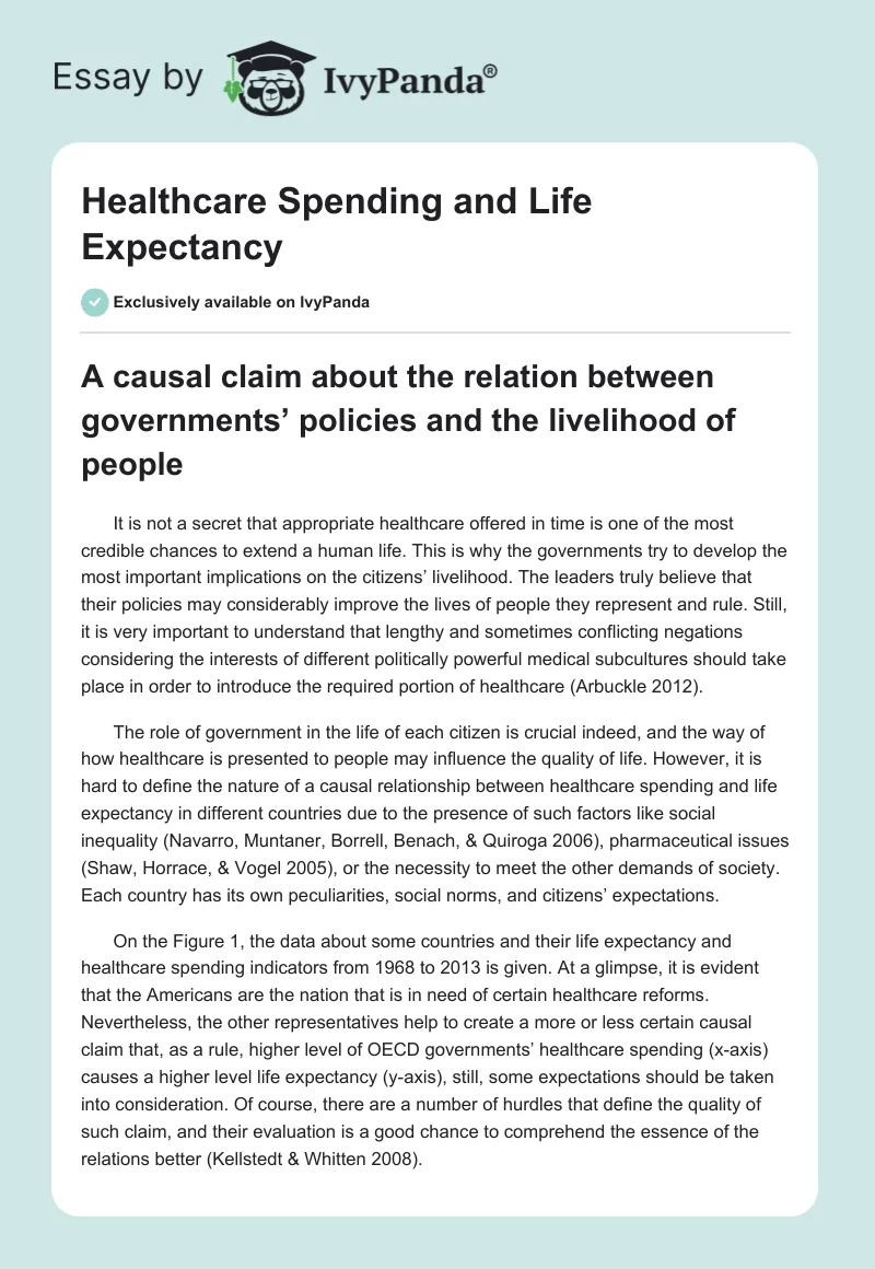Healthcare Spending and Life Expectancy. Page 1