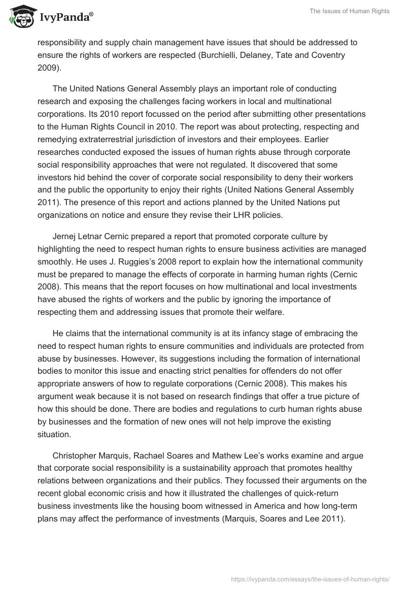 The Issues of Human Rights. Page 2