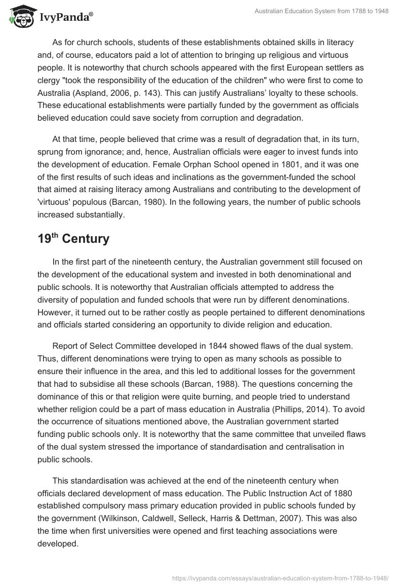 Australian Education System from 1788 to 1948. Page 2
