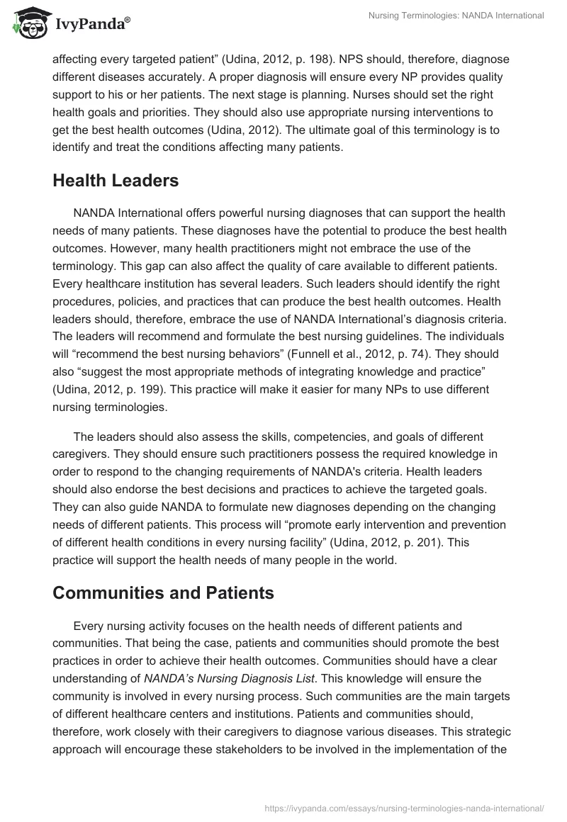 Nursing Terminologies: NANDA International. Page 2
