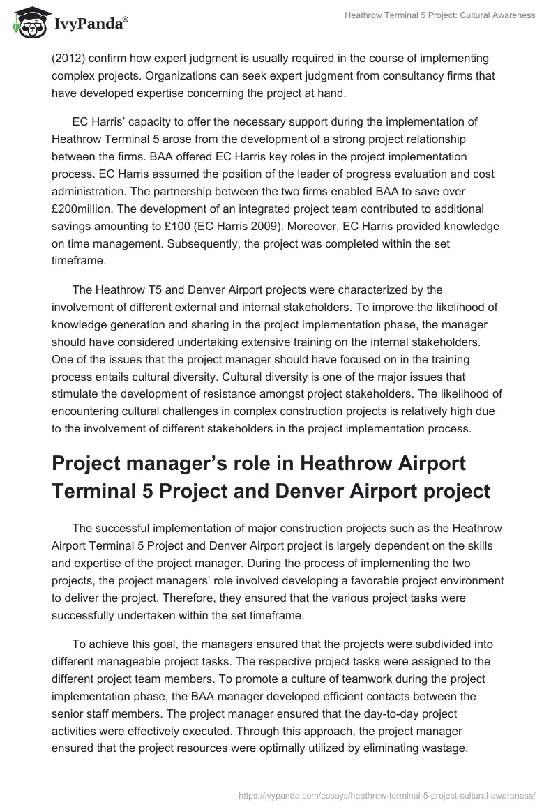 Heathrow Terminal 5 Project: Cultural Awareness. Page 3