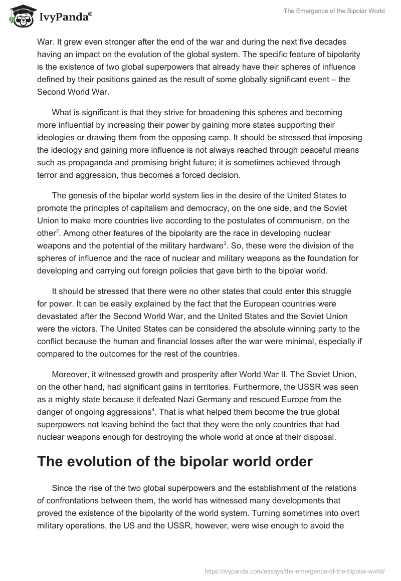 The Emergence of the Bipolar World. Page 2