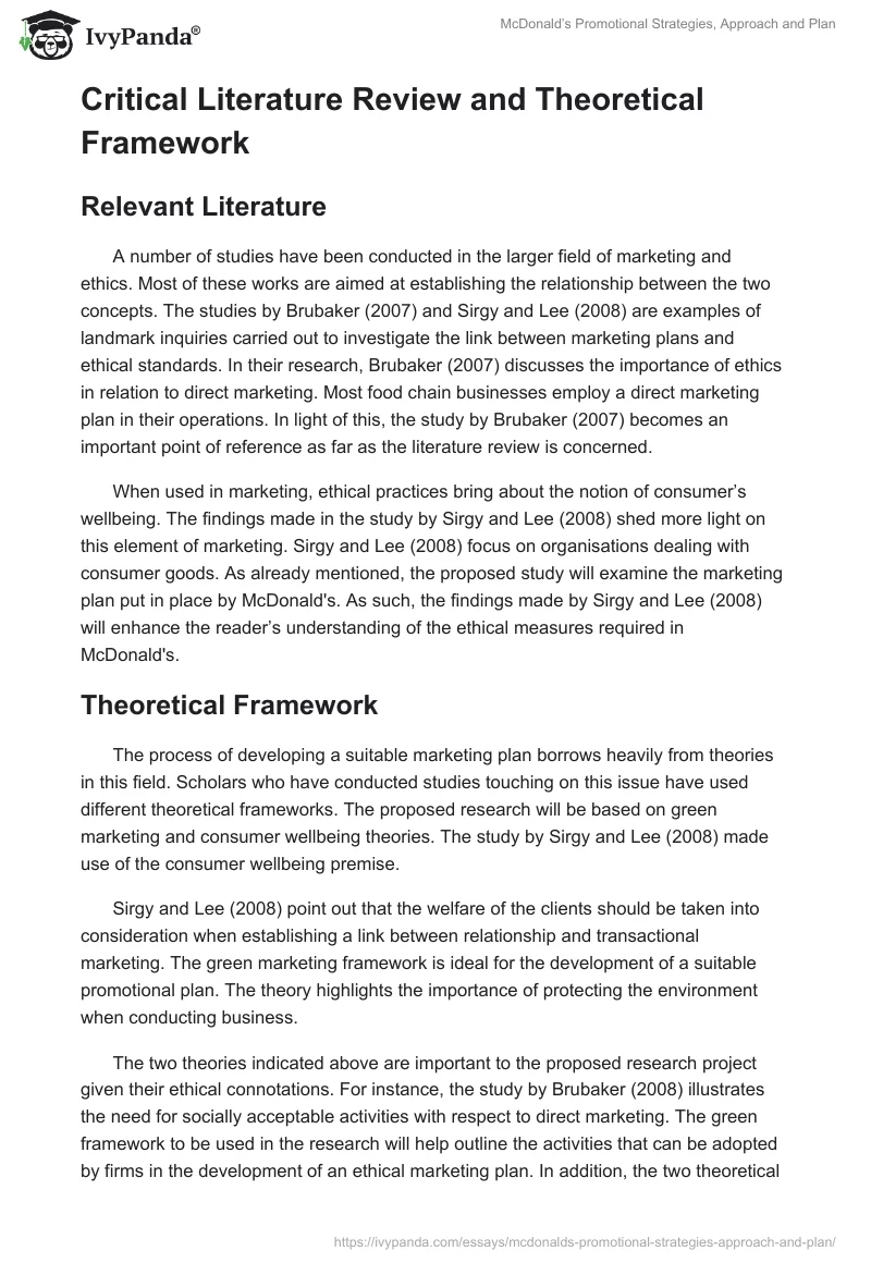 McDonald’s Promotional Strategies, Approach and Plan. Page 3