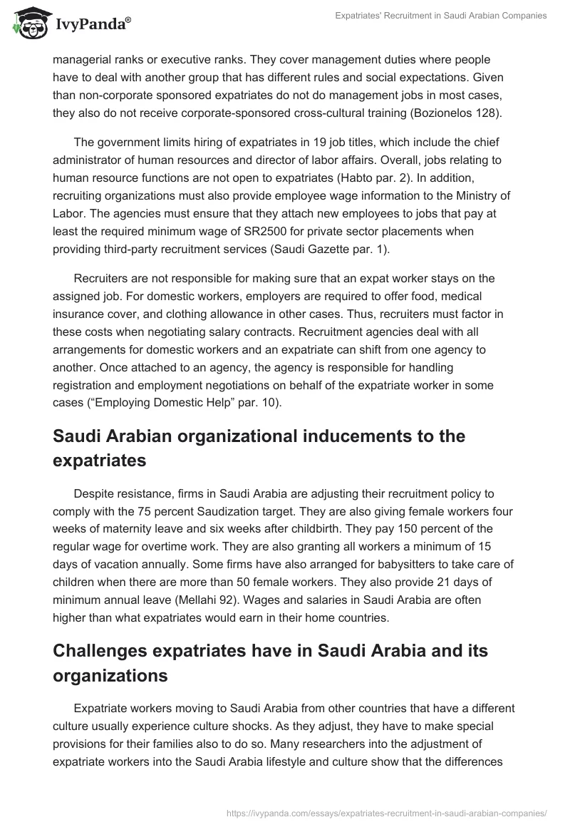Expatriates' Recruitment in Saudi Arabian Companies. Page 3