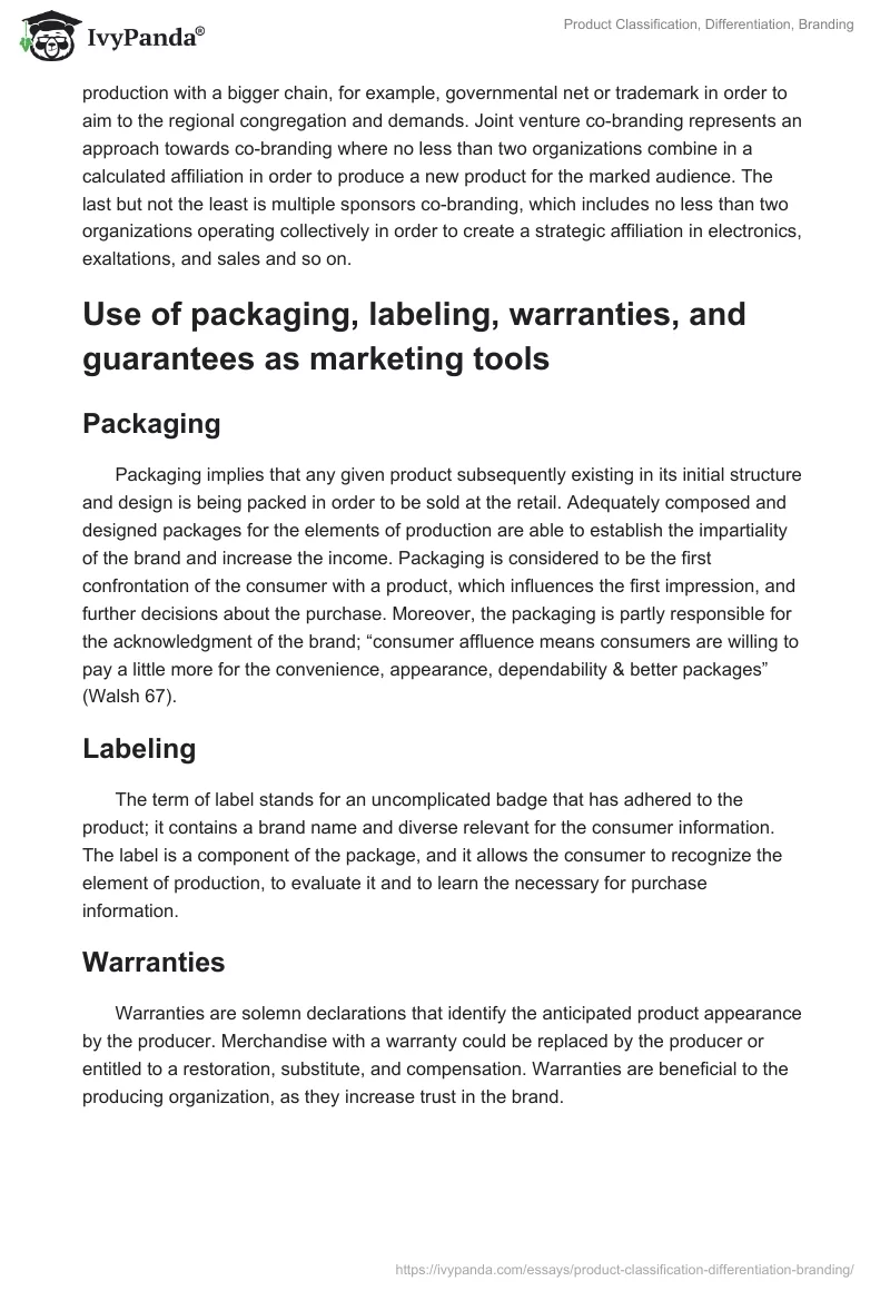 Product Classification, Differentiation, Branding. Page 4