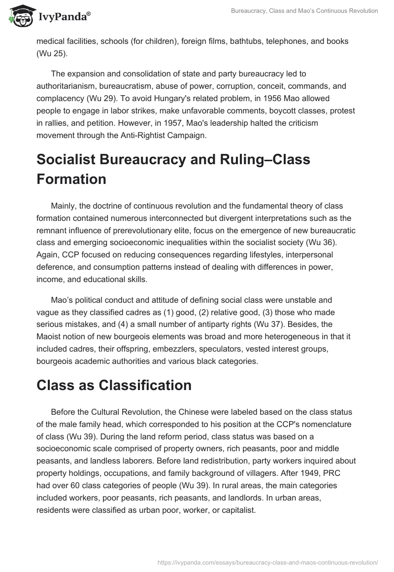 Bureaucracy, Class and Mao’s Continuous Revolution. Page 2