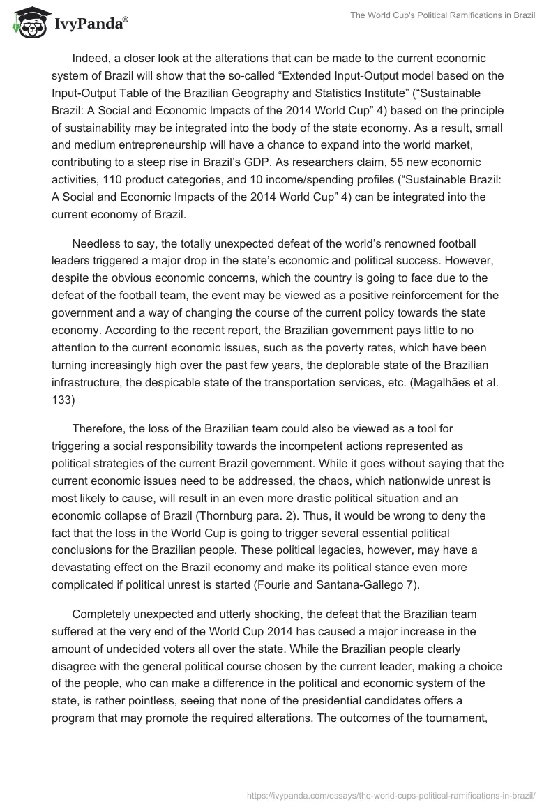 The World Cup's Political Ramifications in Brazil. Page 2