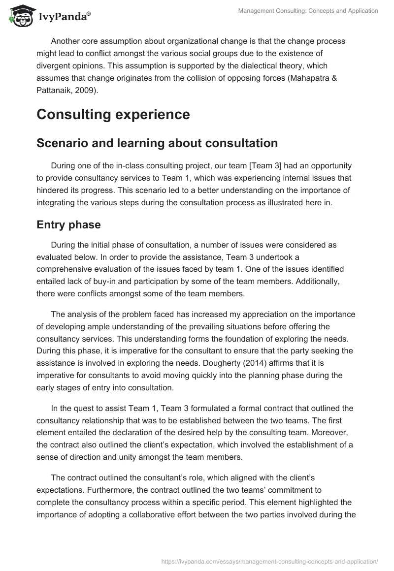 Management Consulting: Concepts and Application. Page 3