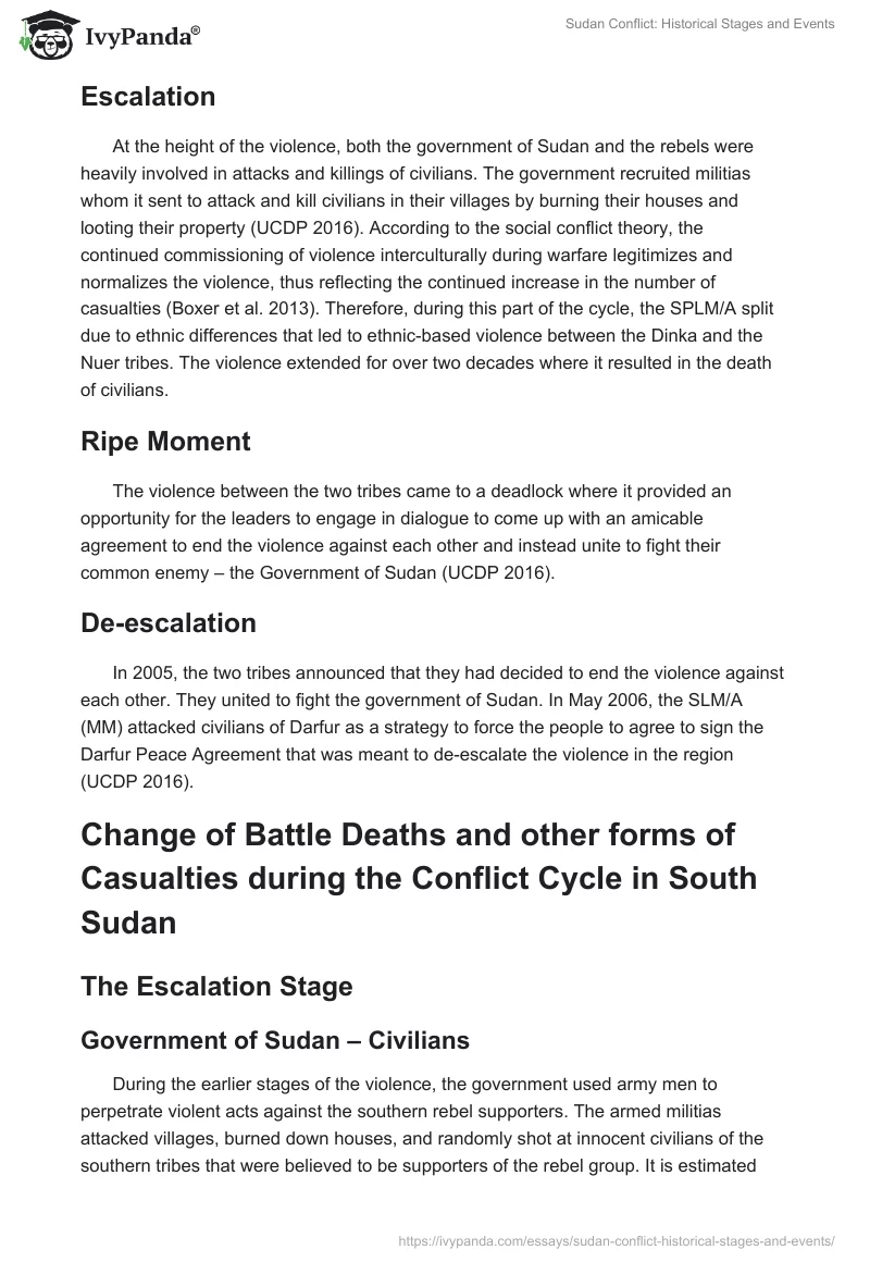 Sudan Conflict: Historical Stages and Events. Page 3