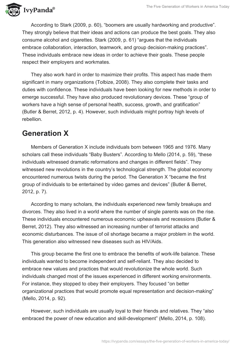 The Five Generation of Workers in America Today. Page 3