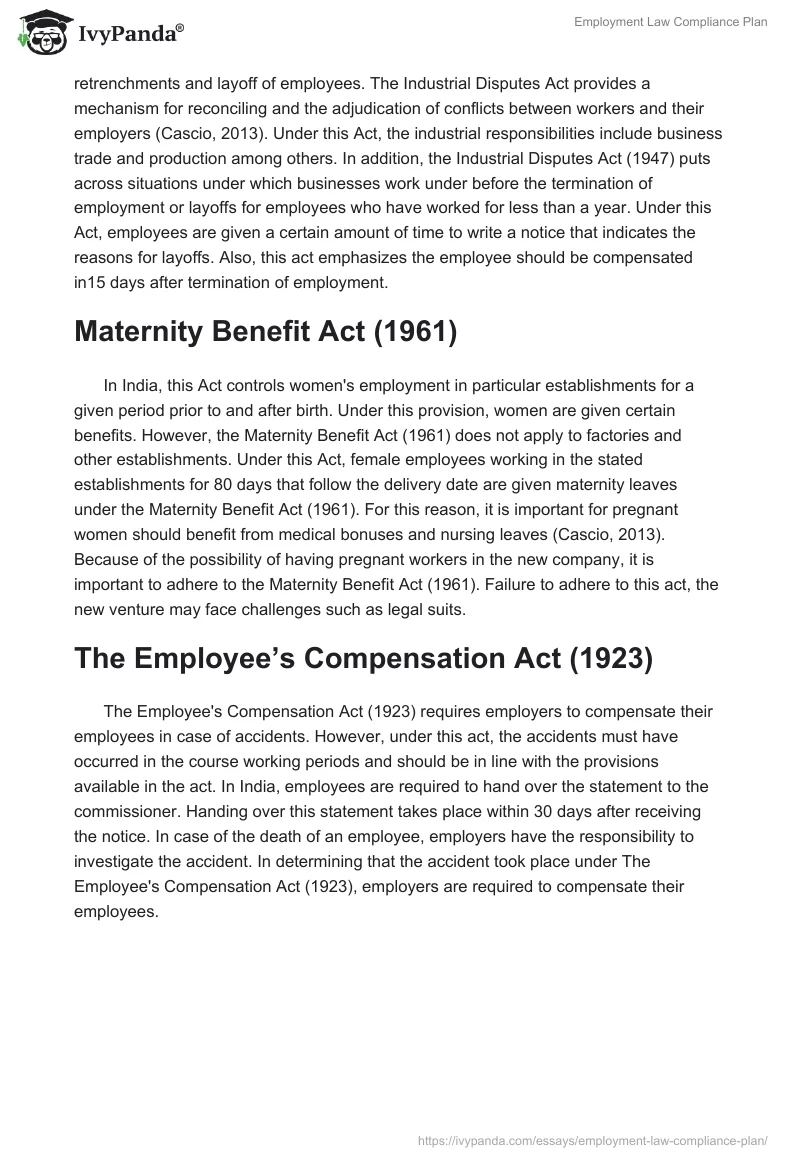 Employment Law Compliance Plan. Page 3