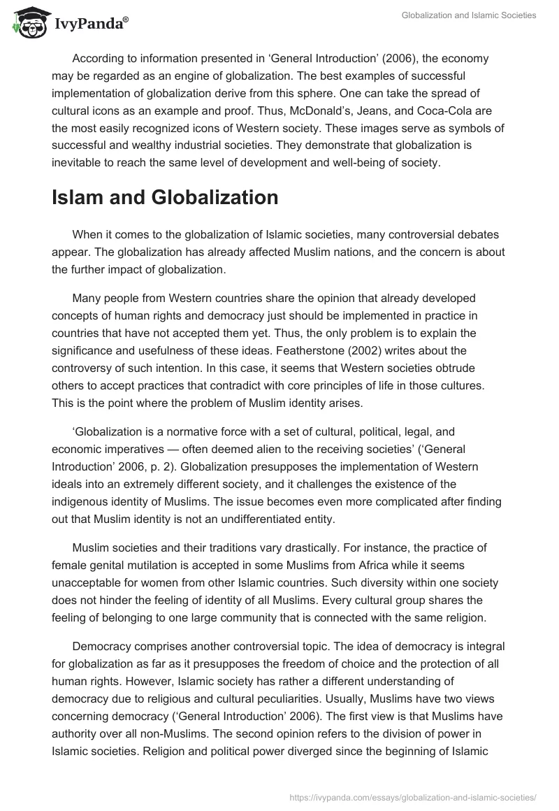 Globalization and Islamic Societies. Page 2