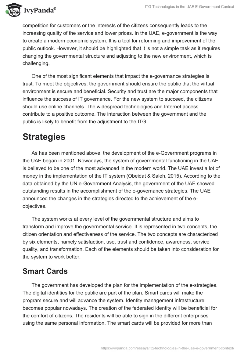 ITG Technologies in the UAE E-Government Context. Page 3