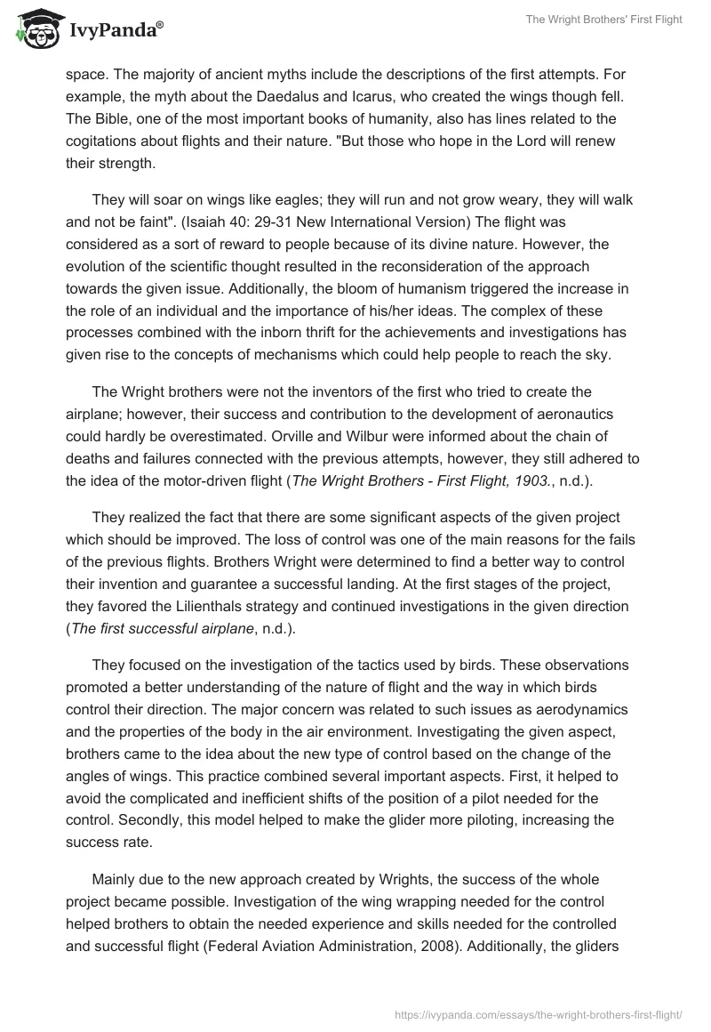 The Wright Brothers' First Flight. Page 2