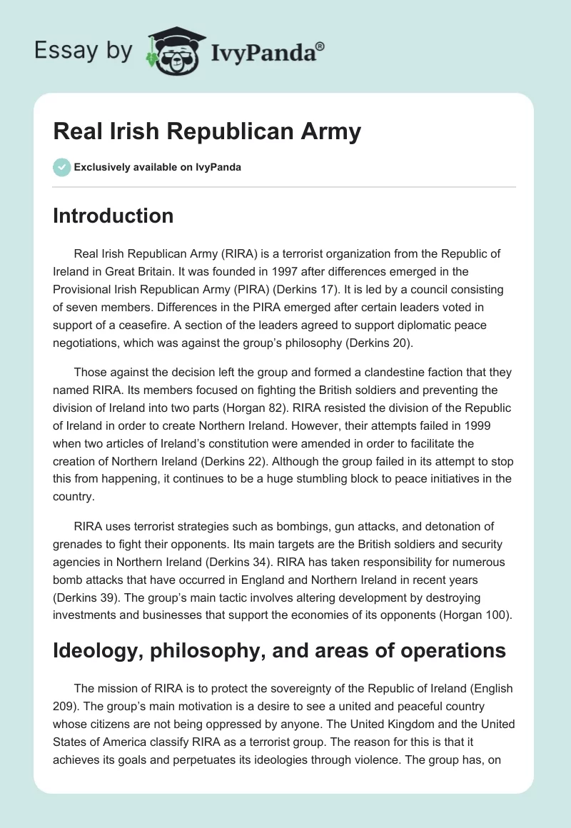 Real Irish Republican Army. Page 1