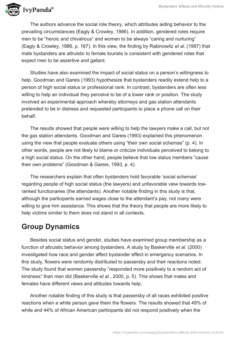 Bystanders’ Effects and Minority Victims. Page 3