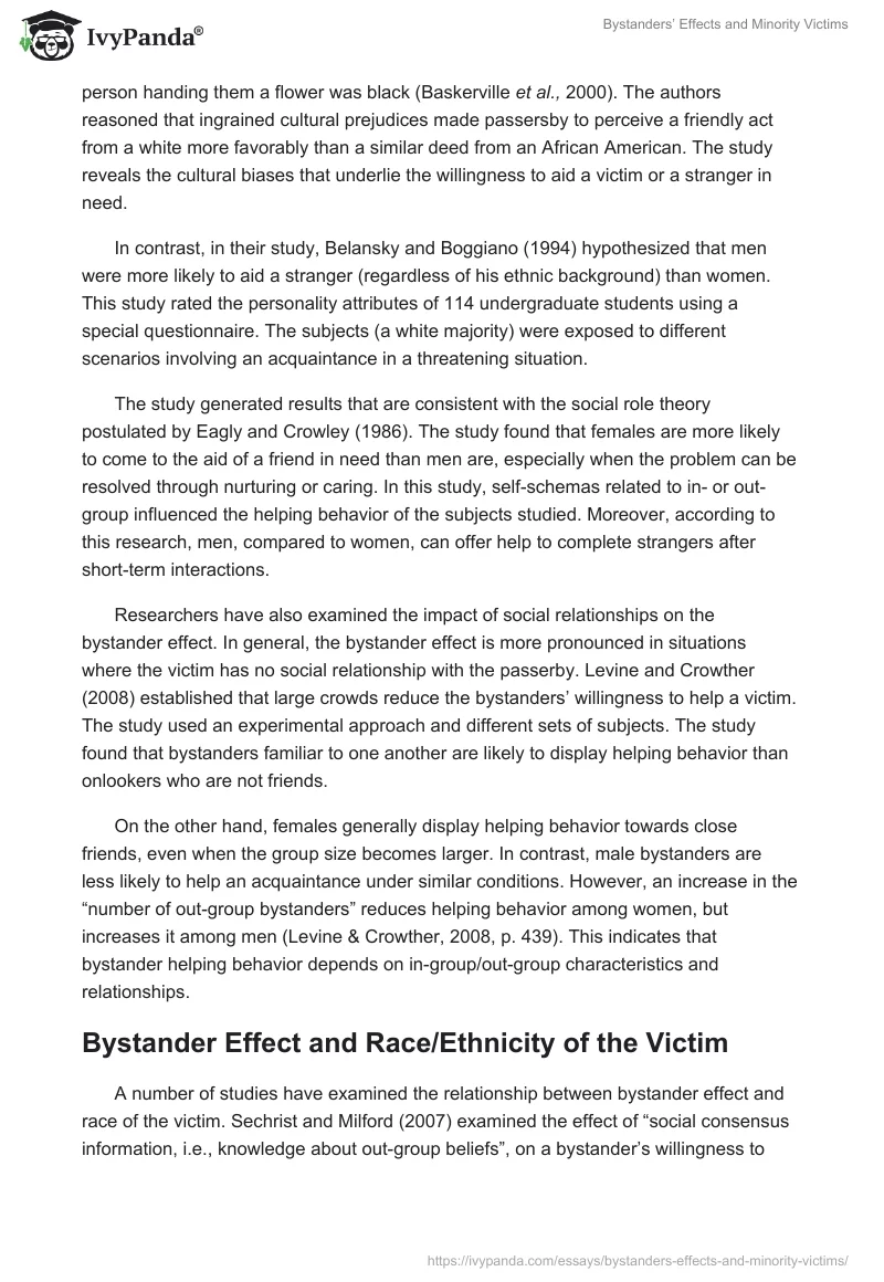 Bystanders’ Effects and Minority Victims. Page 4
