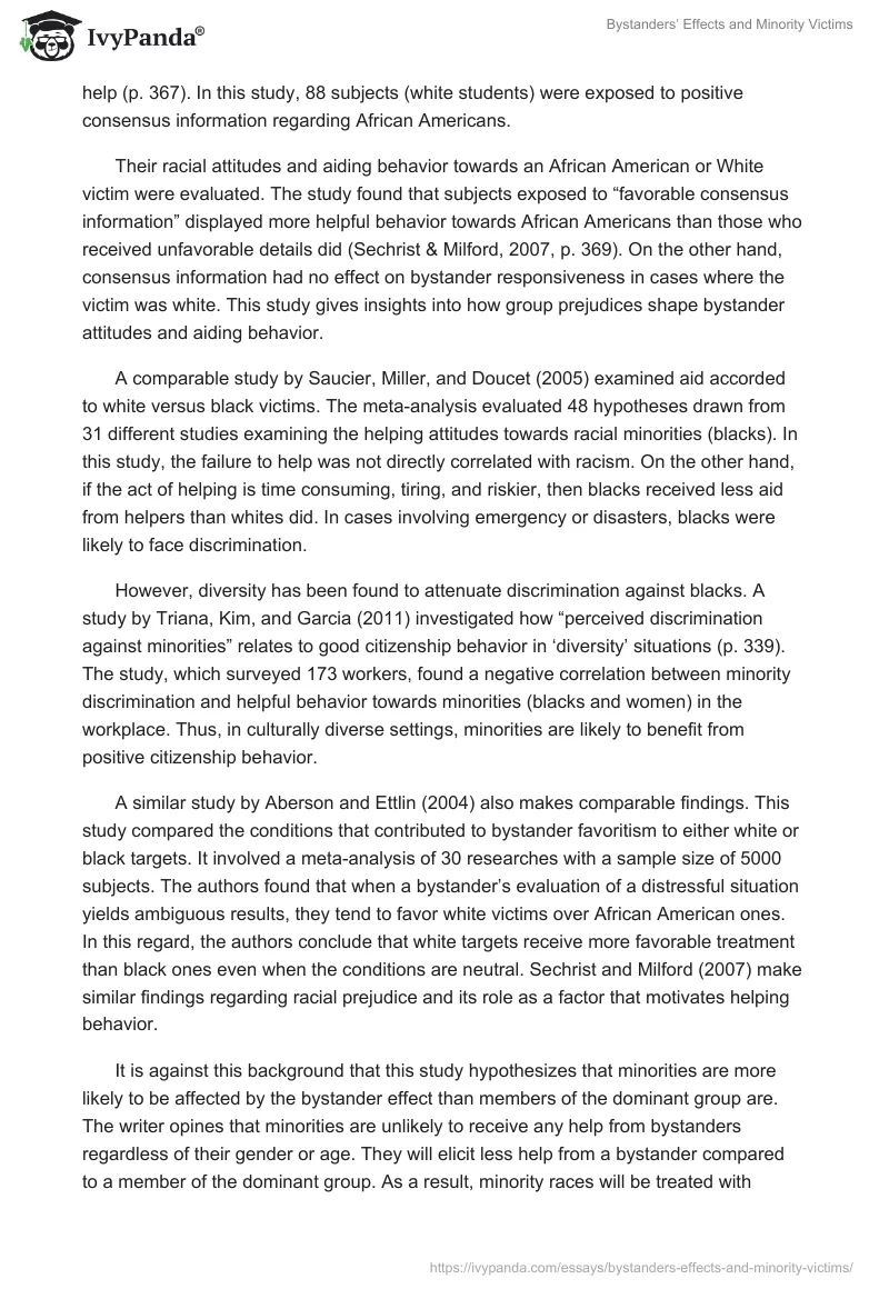 Bystanders’ Effects and Minority Victims. Page 5