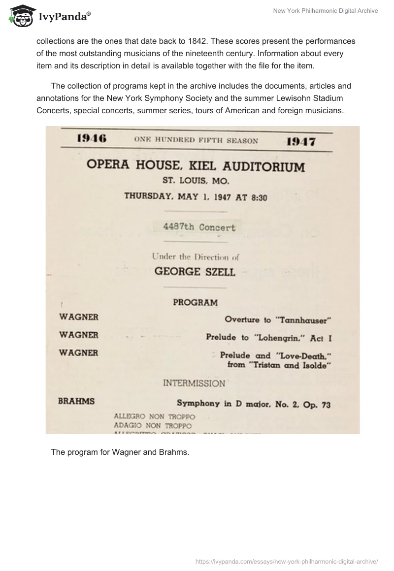 New York Philharmonic Digital Archive. Page 2