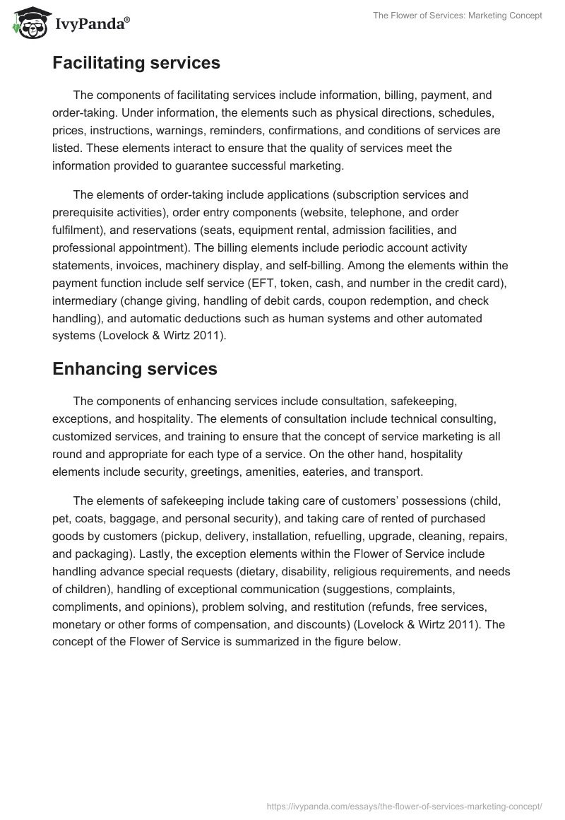 The Flower of Services: Marketing Concept. Page 2
