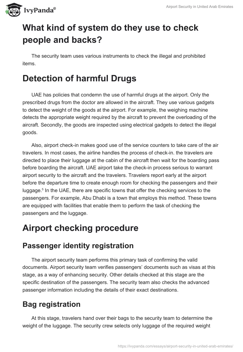Airport Security in United Arab Emirates. Page 3