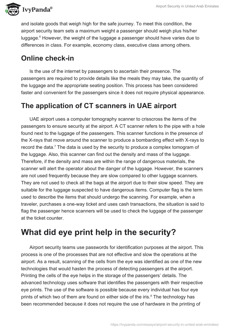 Airport Security in United Arab Emirates. Page 4