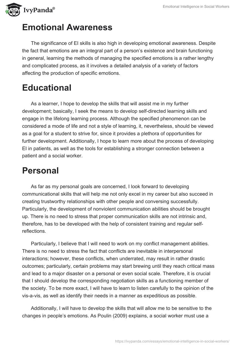 Emotional Intelligence in Social Workers. Page 5