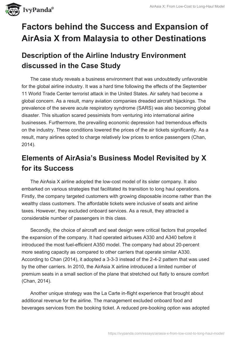 AirAsia X: From Low-Cost to Long-Haul Model. Page 2