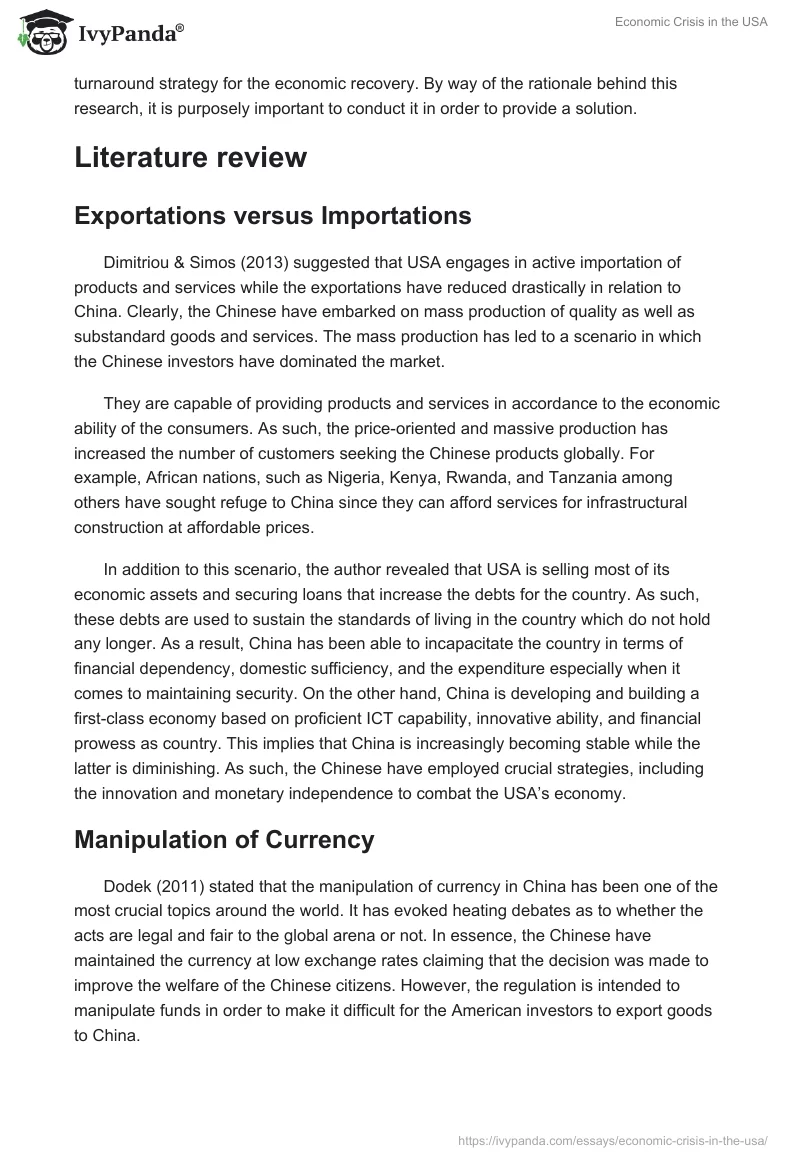 US Economic Crisis & Foreign Competition. Page 4