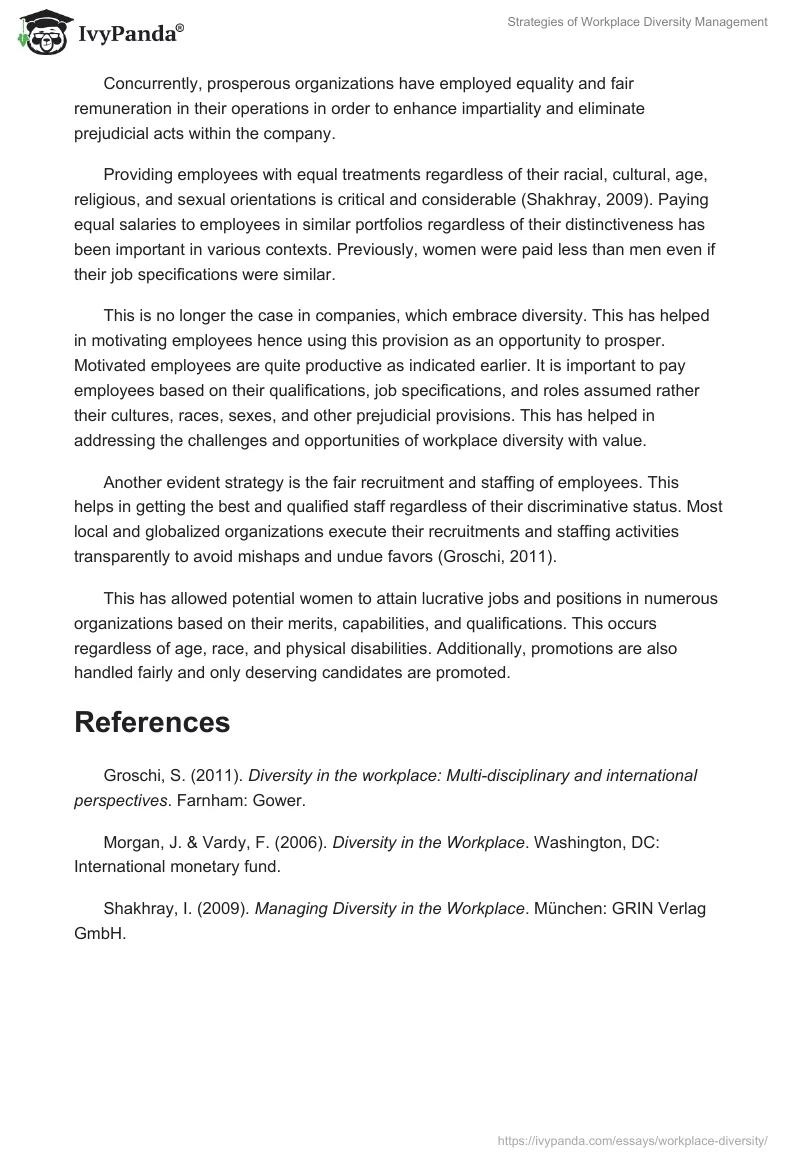 Strategies of Workplace Diversity Management. Page 2