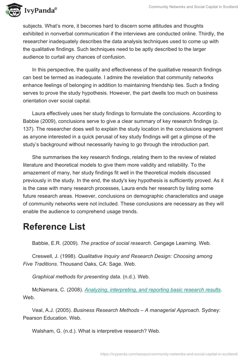 Community Networks and Social Capital in Scotland. Page 5