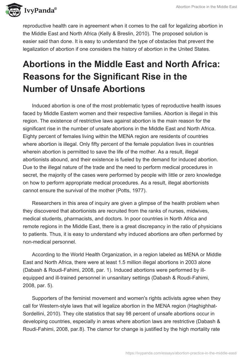 Abortion Practice in the Middle East. Page 2