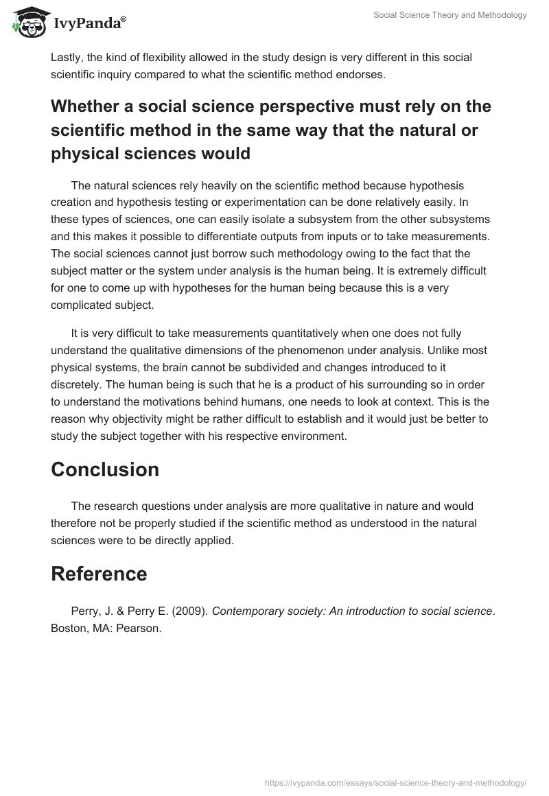 Social Science Theory and Methodology. Page 5