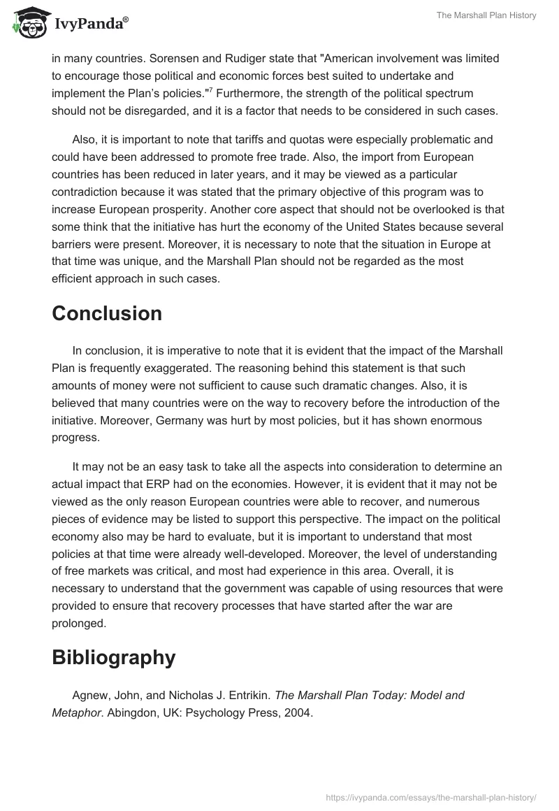 The Marshall Plan History. Page 4