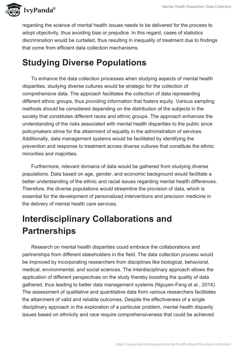 Mental Health Disparities' Data Collection. Page 4