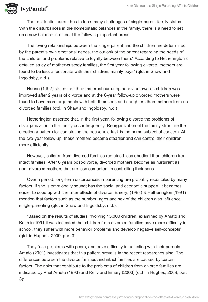 How Divorce and Single Parenting Affects Children. Page 4