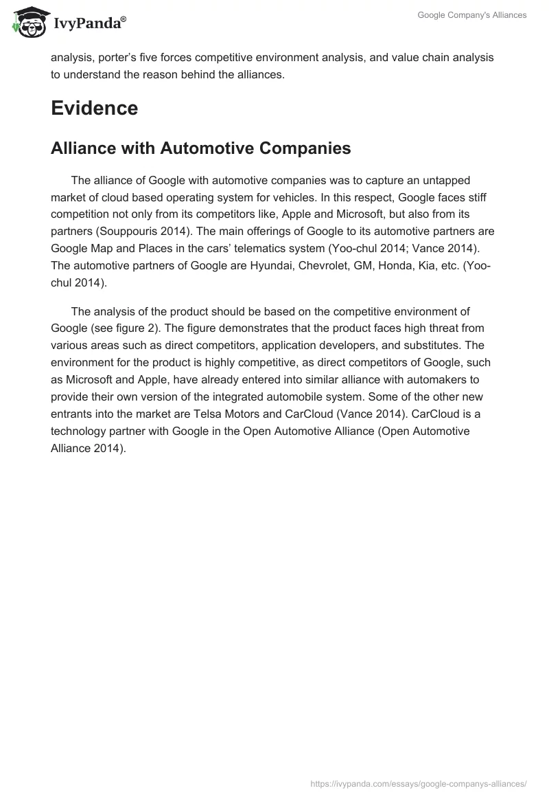 Google Company's Alliances. Page 2