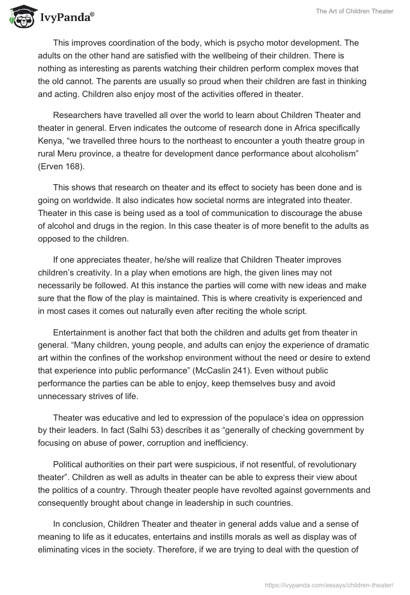 The Art of Children Theater. Page 3