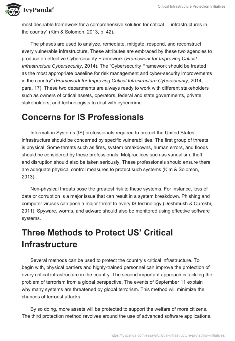 Critical Infrastructure Protection Initiatives. Page 3
