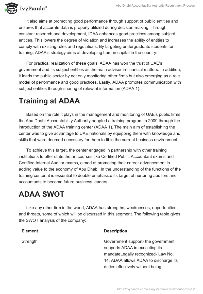 Abu Dhabi Accountability Authority Recruitment Process. Page 3