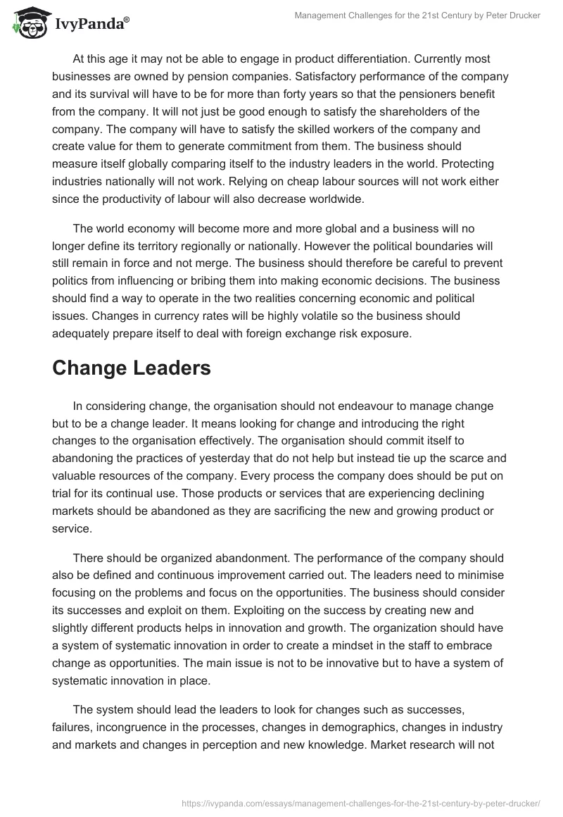 "Management Challenges for the 21st Century" by Peter Drucker. Page 3